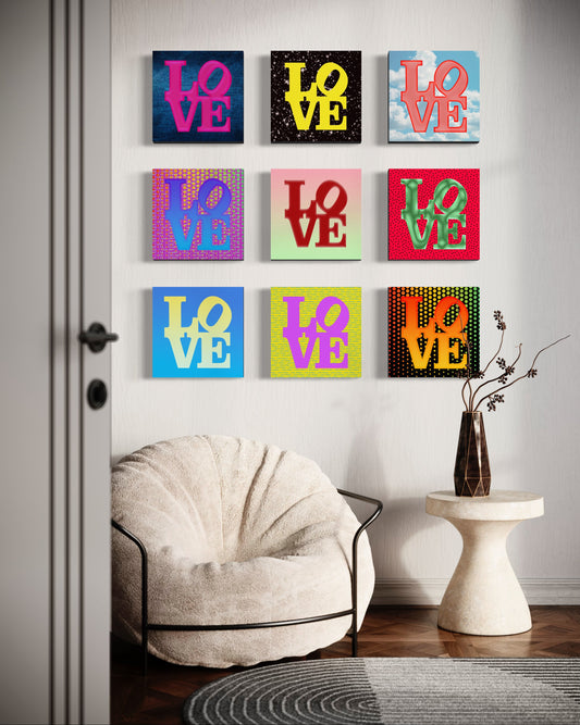 "Color Blocks of LOVE" Canvas Gallery Wrap