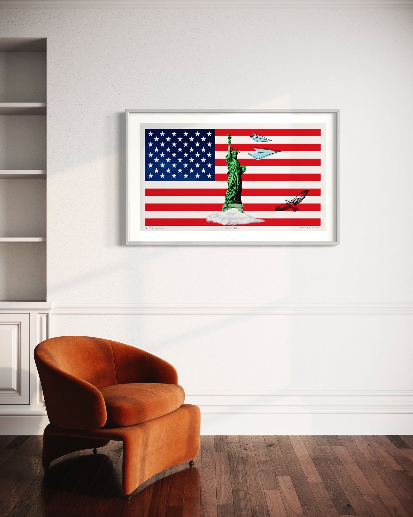 “American Flag Collage” on Metallic Photo Paper