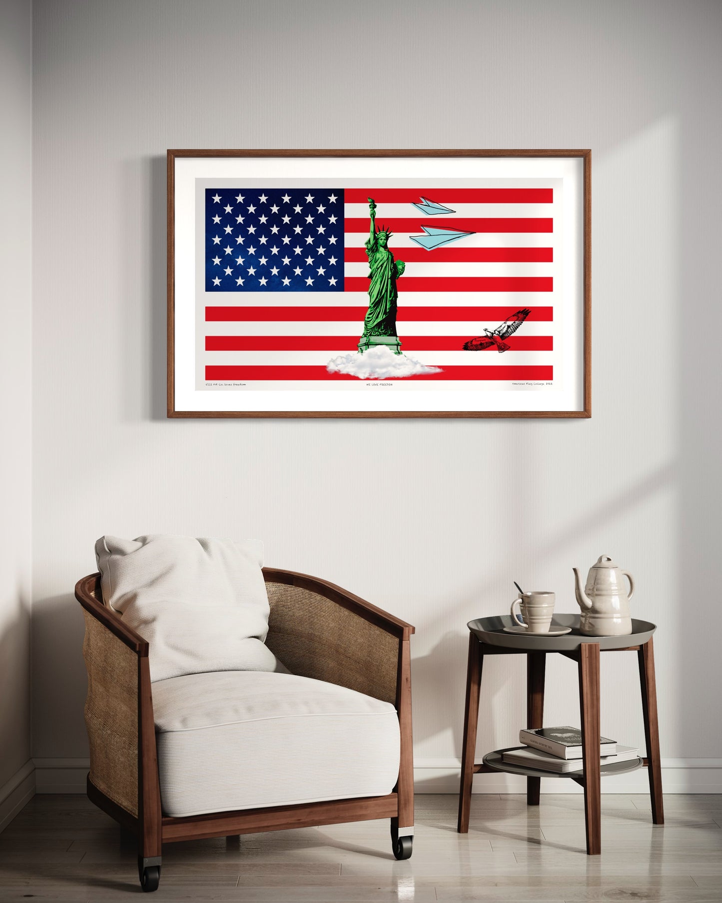 “American Flag Collage” on Metallic Photo Paper