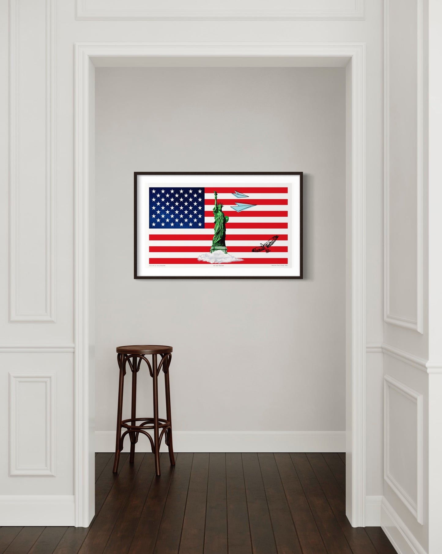 “American Flag Collage” on Metallic Photo Paper